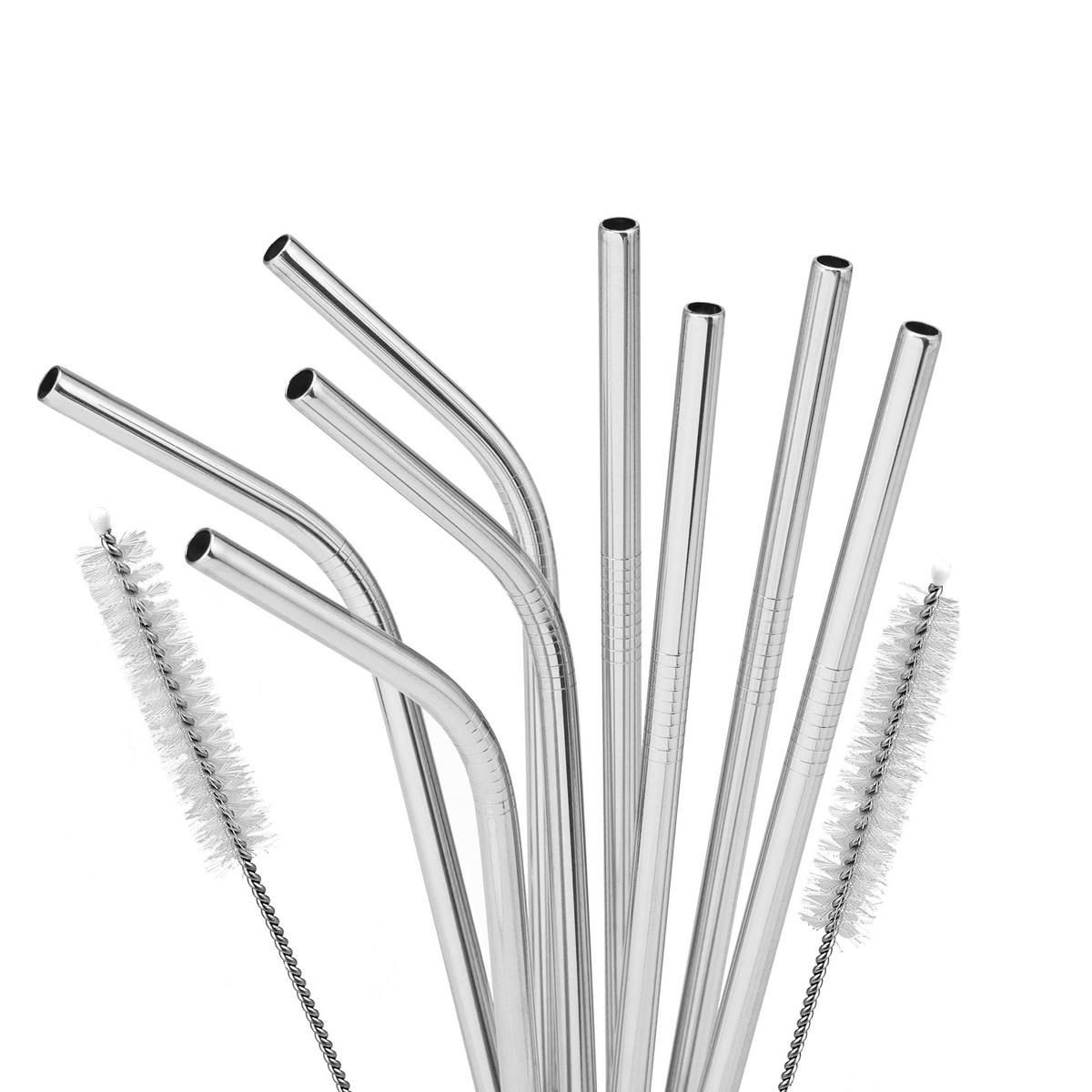 TRINKHALME, silber - Edelstahlfarben, Metall (0.6/26.5cm) - bremermann