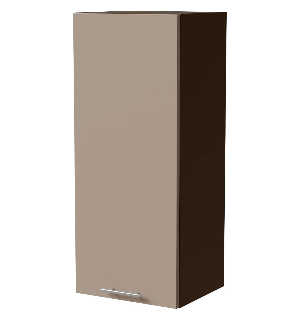 HÄNGESCHRANK Brerra W4/40 Lava / RAL 1019 graubeige Matt 40 / 32,5 / 96cm - Dunkelgrau/Graubraun, Holz/Holzwerkstoff (40/96/32.5cm) - Feldmann-Wohnen