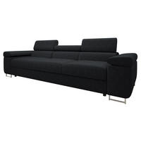 SOFA Torezio 3 Cord - Schwarz, Holz/Textil (263/90/102cm) - MIRJAN24