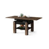 COUCHTISCH quadratisch aufklappbar höhenverstellbar 70/75/69 cm - Dunkelbraun/Schwarz, Holzwerkstoff (75/70/57cm) - designimpex