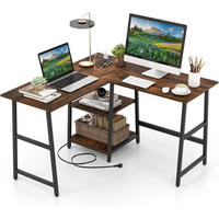 SKRIVBORD 75 cm brun - Brun, Trä (120/120/75cm) - COSTWAY