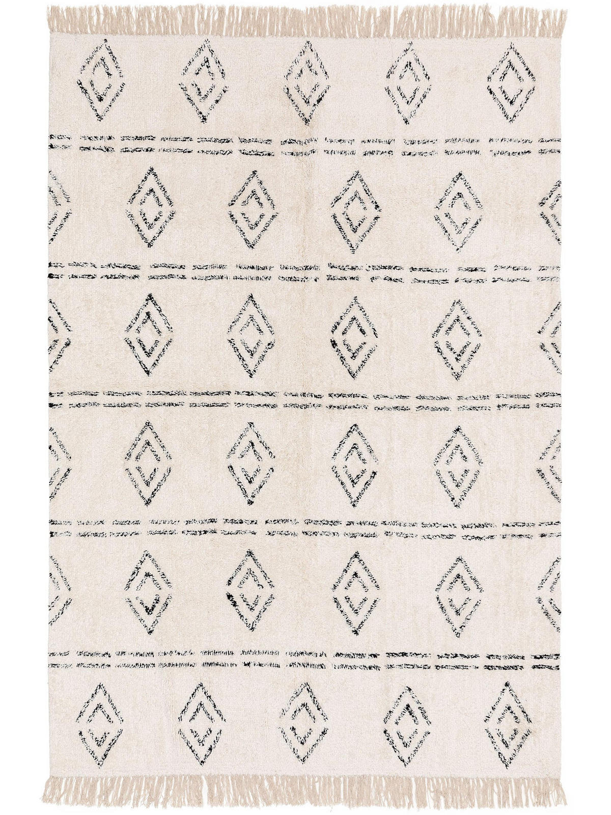 BAUMWOLLTEPPICH waschbar Naomi Cream 160x230 cm - Creme, Textil (160/230cm) - benuta Nest
