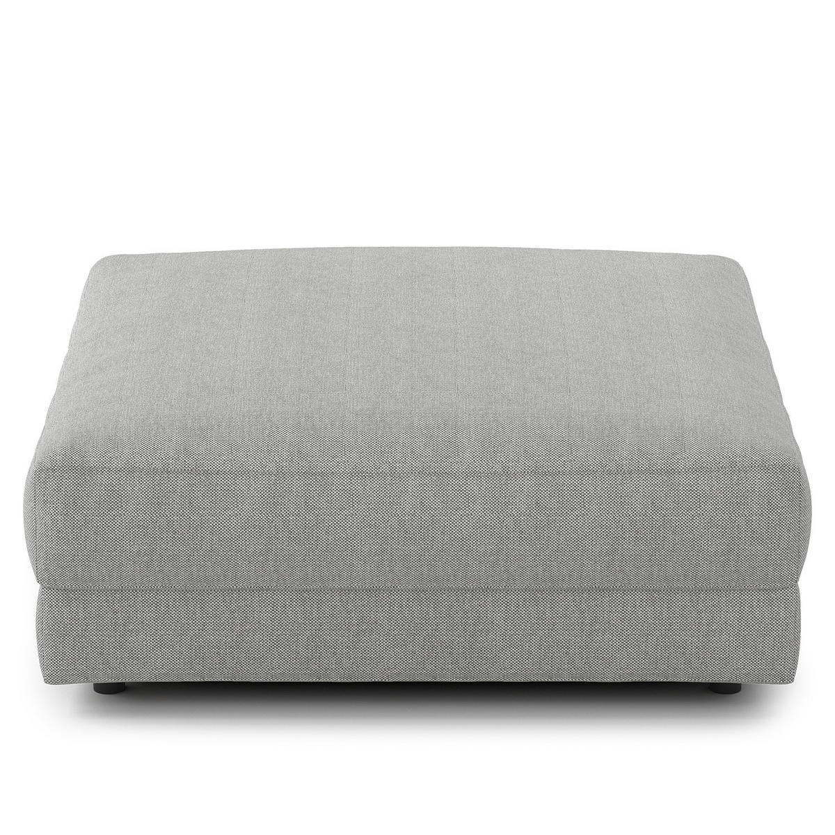 POLSTERHOCKER - Hellgrau/Schwarz, Kunststoff/Textil (105/38/117cm) - home24