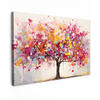 LEINWANDBILD Aquarell - Baum - Kunst - Abstrakt Wanddeko 90x60 cm - Multicolor, Textil (90/60cm) - MuchoWow
