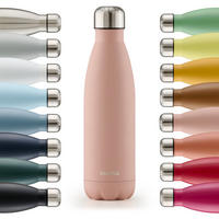 THERMOSFLASCHE Charles 750 ml, Hellrosa - Hellrosa, Metall (0.75L) - Blumtal