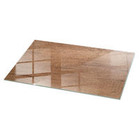 TISCHPLATTE 100x50 cm Holzoptik Natur - Hellbraun/Braun, Glas (100/50/0.4cm) - TULUP