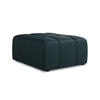 POUF Kunstleder Blau - Petrol/Schwarz, Holzwerkstoff/Kunststoff (75/41/90cm) - Makamii