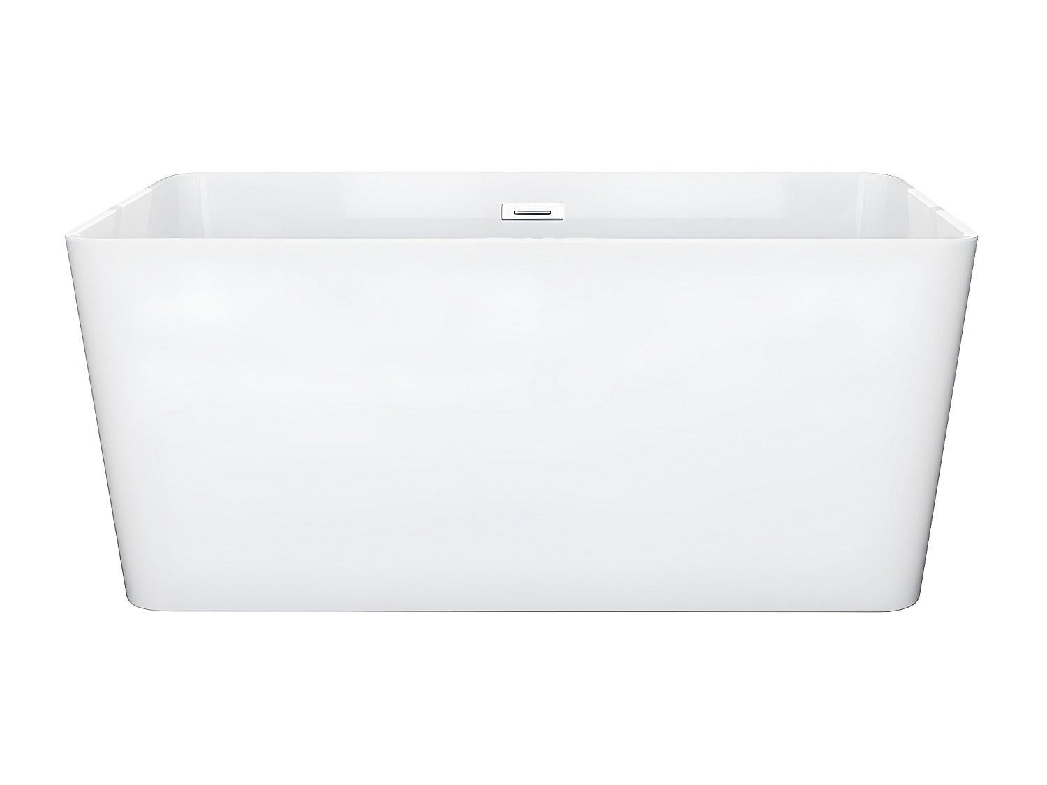 BADEWANNE - 130 cm x 70 cm - Acryl - Weiß - Weiß, Kunststoff (130/55/70cm) - Vente-Unique