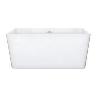 BADEWANNE - 130 cm x 70 cm - Acryl - Weiß - Weiß, Kunststoff (130/55/70cm) - Vente-Unique