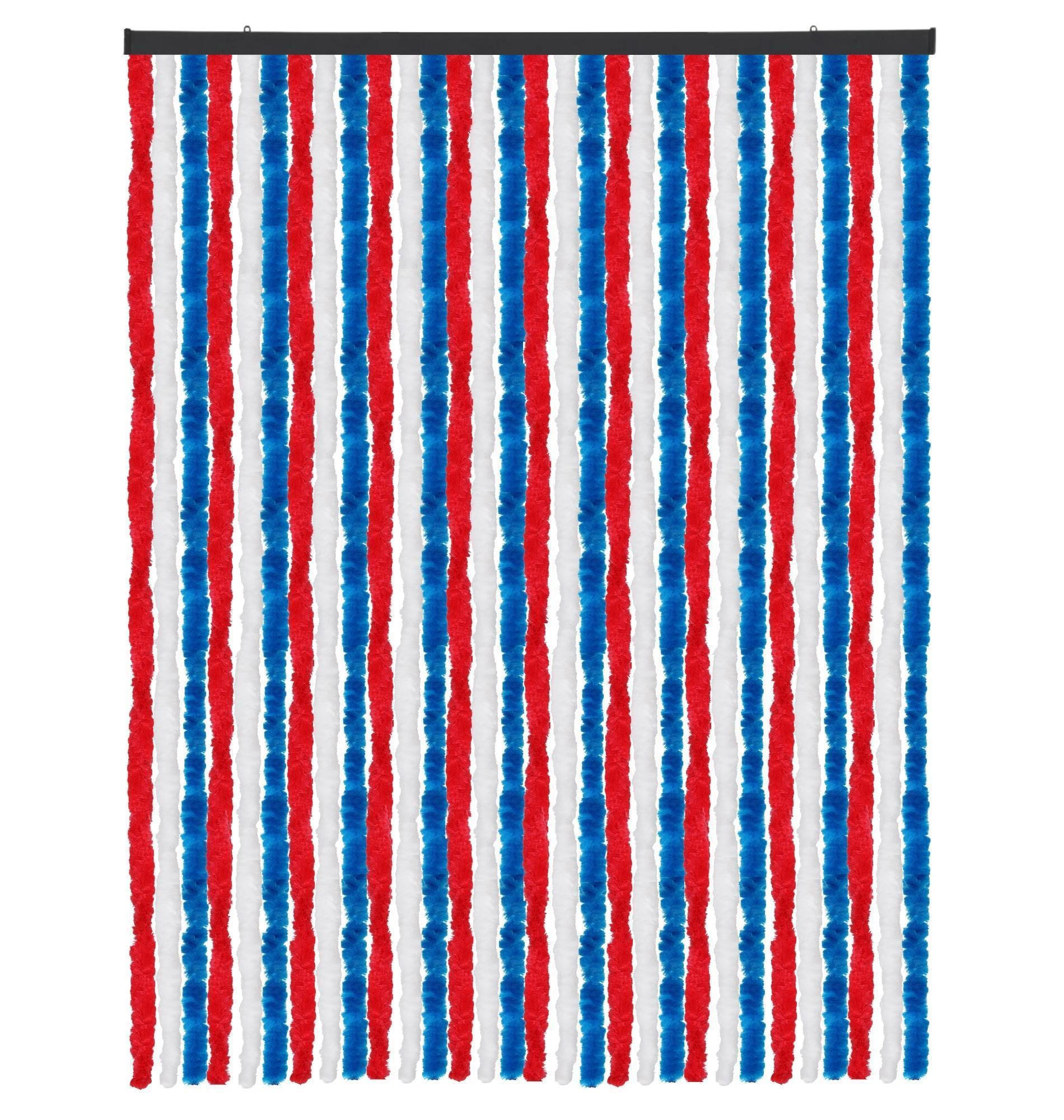 FLAUSCHVORHANG (120x200 cm) Türvorhang in "Rot-Weiß-Blau" - Rot, Kunststoff (120/2/200cm) - Arsvita