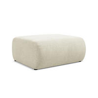 POUF Chenille Stoff Beige - Beige/Schwarz, Kunststoff/Textil (94/40/89cm) - Makamii