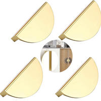 MÖBELGRIFF 4er-Set - Goldfarben, Metall (2/3.7/7.8cm)