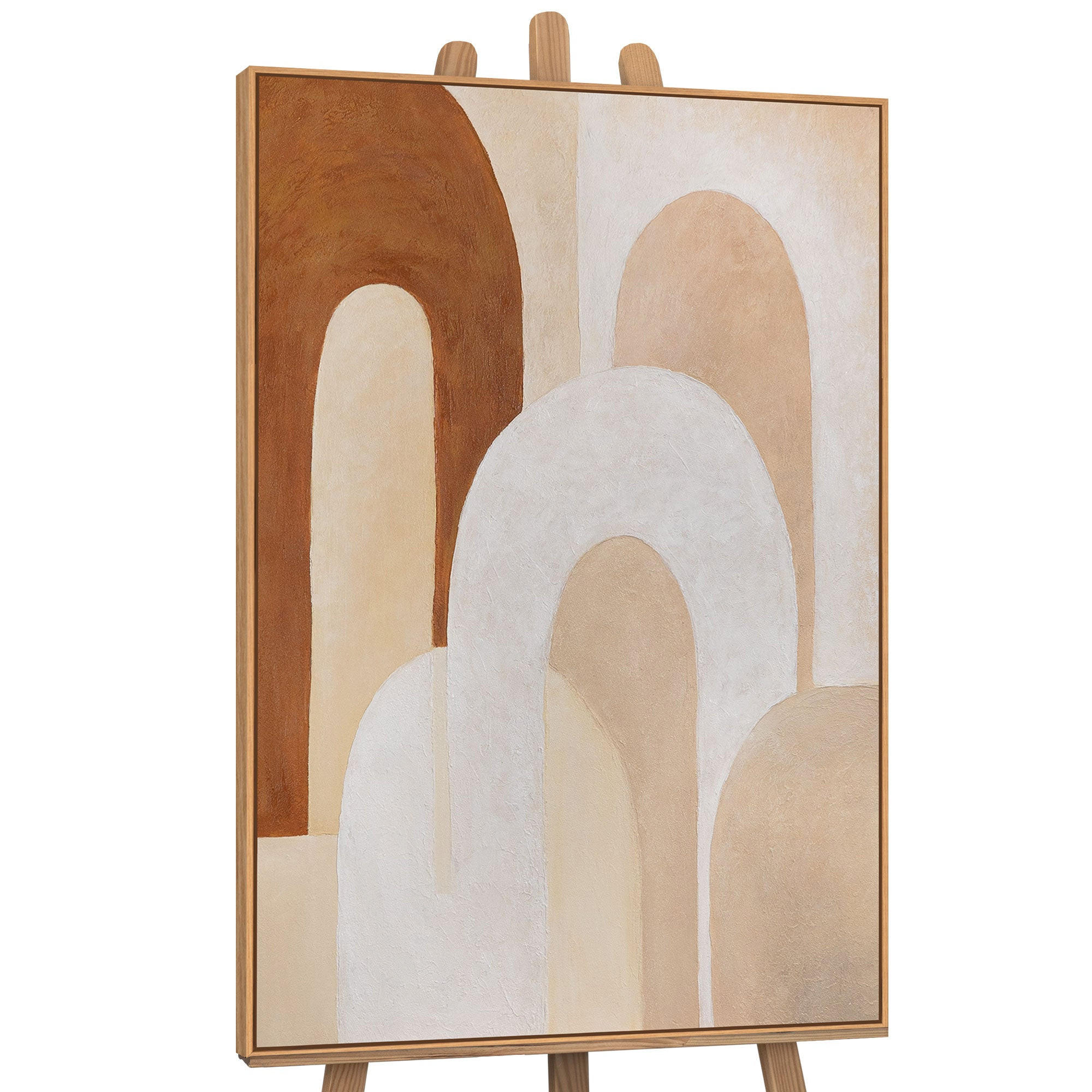 GEMÄLDE Atem der Architektur Schattenfugenrahmen Eichefarben 120x80 cm - Eichefarben, Holz (120/80cm) - YS-art gallery
