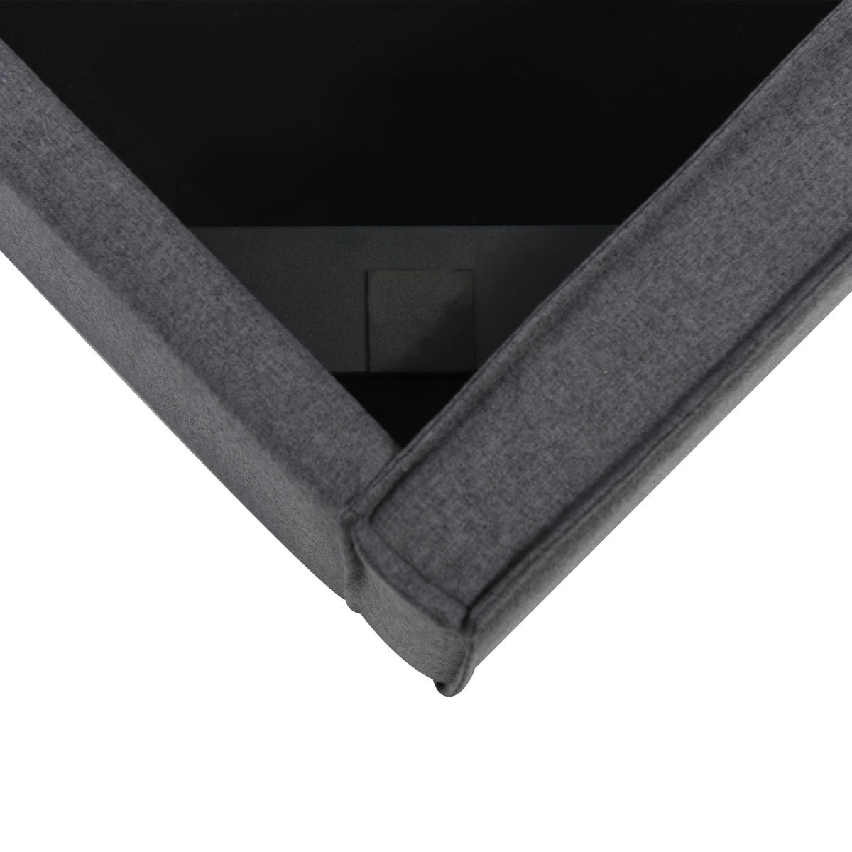 POLSTERBETT aus Baumwolle 90x200 cm in Grau mit Bettkasten & Matratze - Grau, Textil (90/200cm) - Modfu