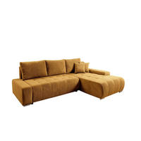 ECKSOFA Vogar In Poso - Dunkelgelb, Holzwerkstoff/Textil (265/185cm) - Fun Möbel