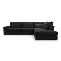 ECKSOFA Comforto MINI CORD 280 x 224 cm Ausrichtung rechts - Schwarz, Textil (280/224cm) - AN-Moebel 4u