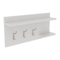 WANDGARDEROBE Ånge - Weiß, Holzwerkstoff (62/30/12cm) - [en.casa]