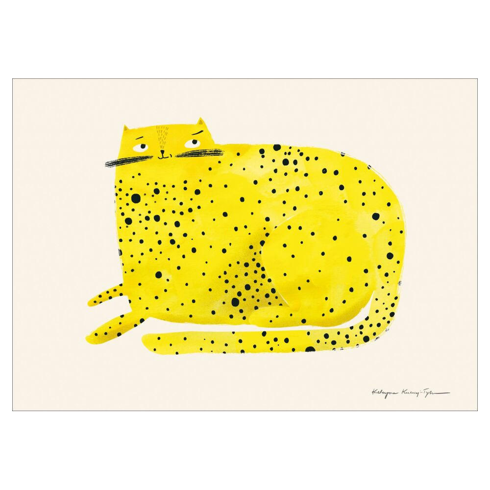 POSTER Wild Apple - Cat - Gelb, Papier (30/40/0.1cm) - Poster&Frame