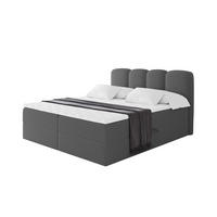BOXBETT mit Matratze H4 - NINA - 160x200 cm Grau - Titanfarben, Holzwerkstoff (160/200cm) - ALTDECOR
