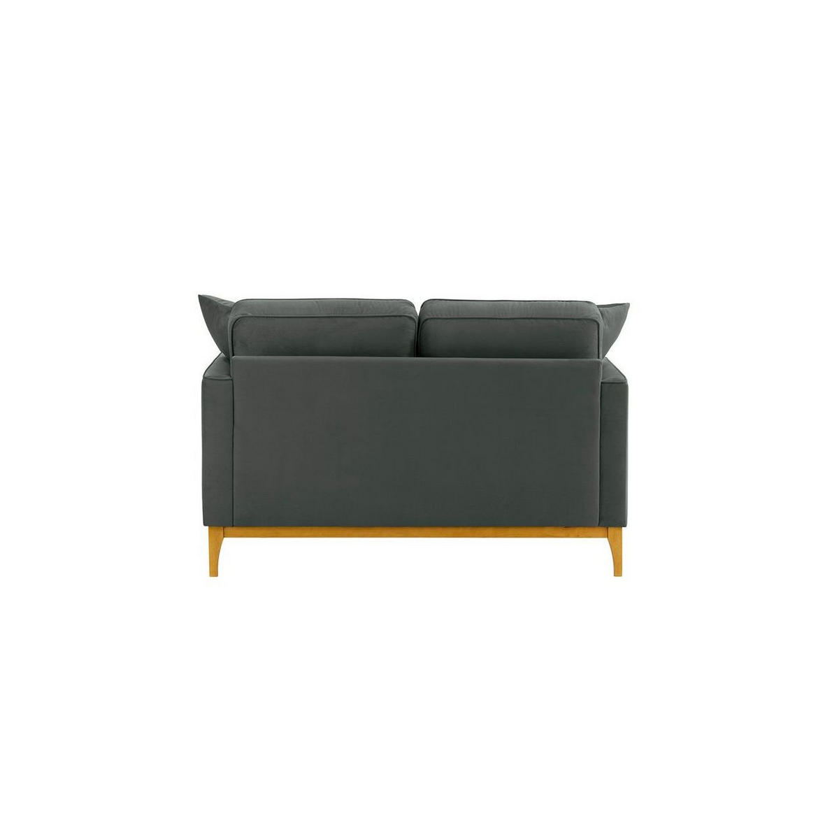 ZWEISITZER-SOFA Linara-Velluto 19 - Dunkelgrau, Holz/Textil (141/91/95cm)