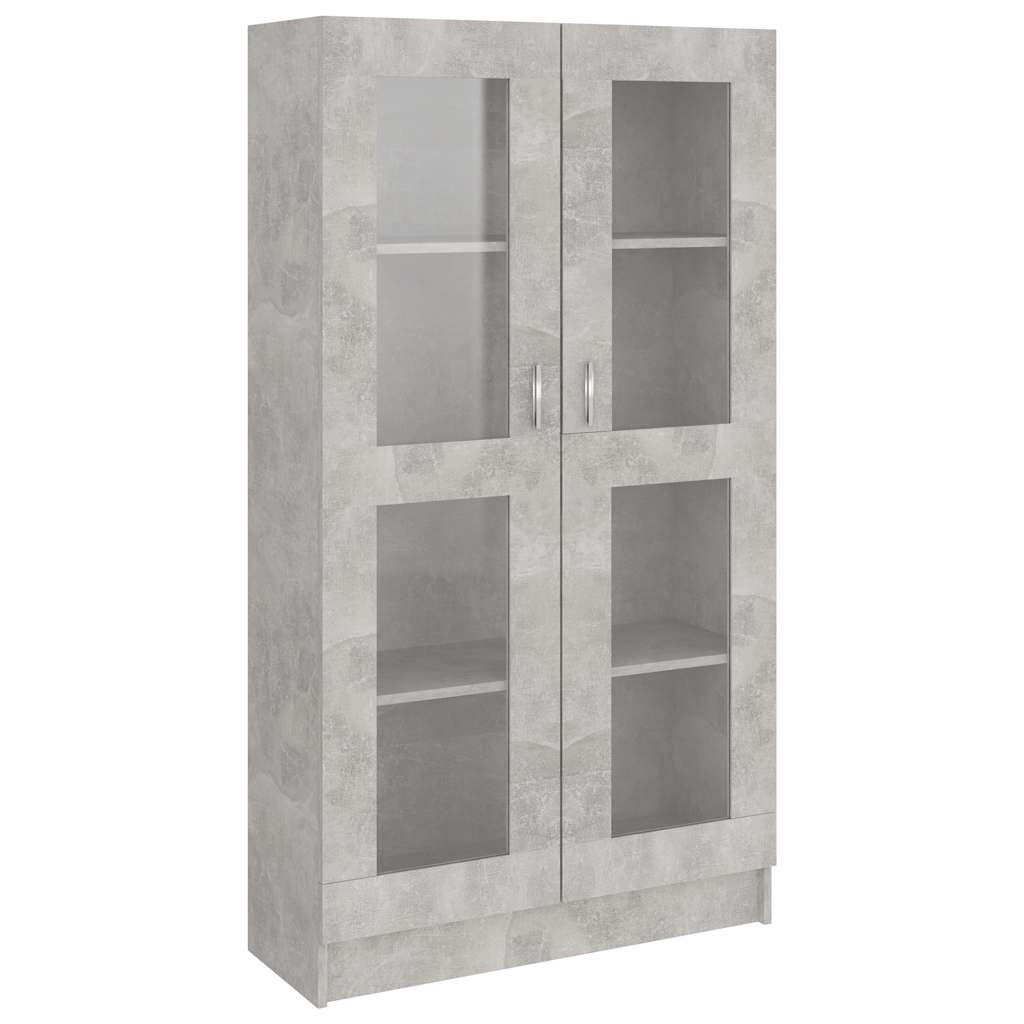 vidaXL Vitrinenschrank Hellgrau 82.5x150x30.5 cm
