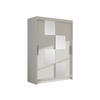 KLEIDERSCHRANK Miami III - Silberfarben/Weiß, Holzwerkstoff/Kunststoff (120/200/58cm) - MIRJAN24