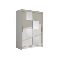 KLEIDERSCHRANK Miami III - Silberfarben/Weiß, Holzwerkstoff/Kunststoff (120/200/58cm) - MIRJAN24