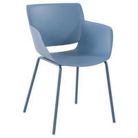 STUHL Kunststoff Blau - Blau, Kunststoff/Metall (58/80/54cm) - CLP