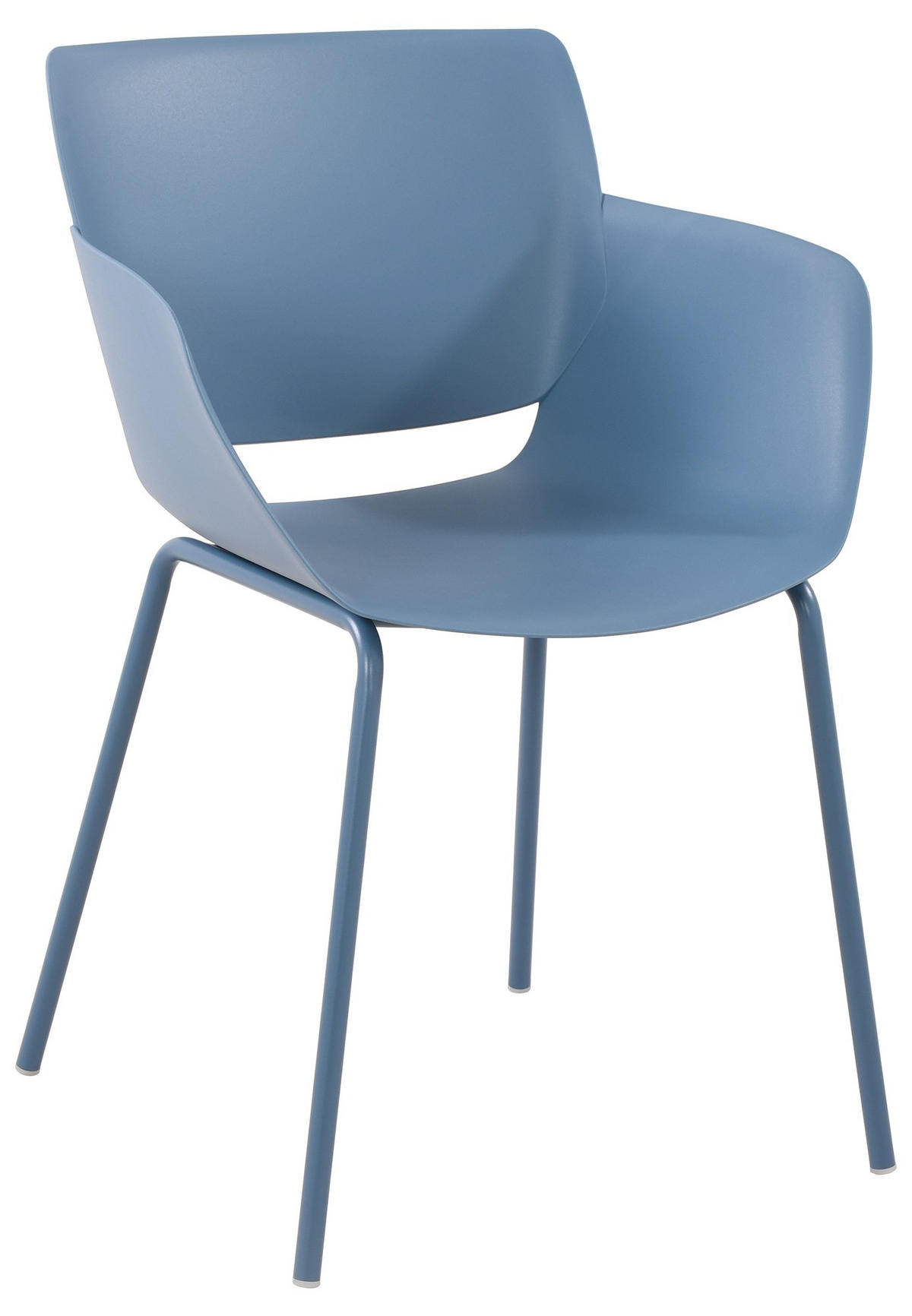STUHL Kunststoff Blau - Blau, Kunststoff/Metall (58/80/54cm) - CLP