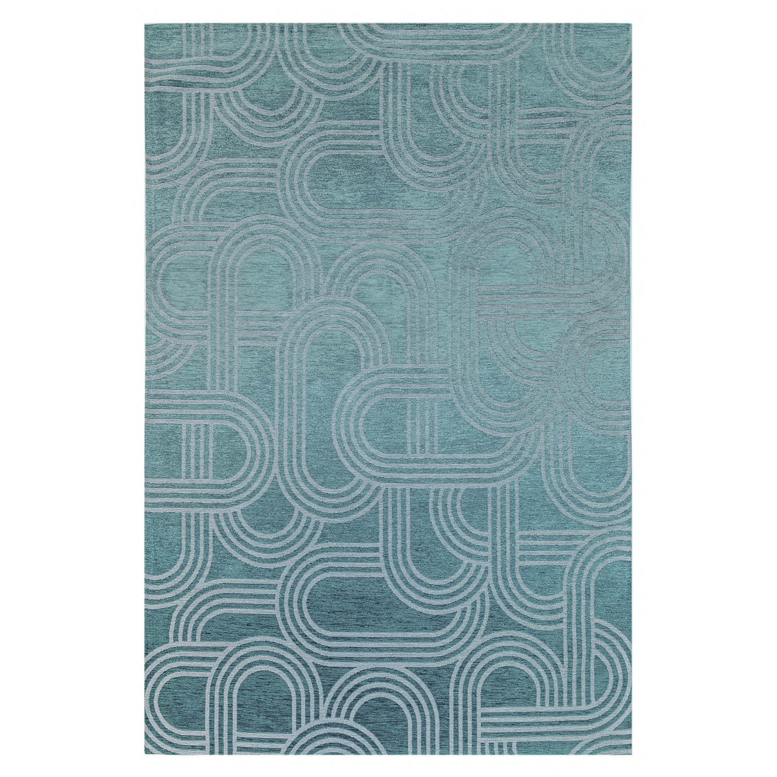 TEPPICH Disco Blue Glow 170/240 cm - Blau, Textil (170/240cm) - Lola&Moi
