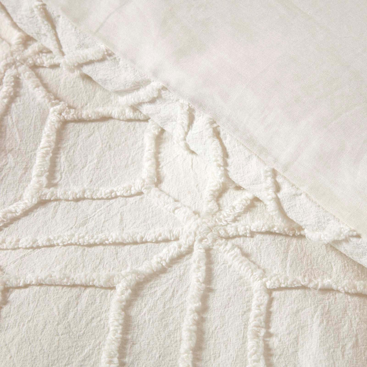 BETTWÄSCHE Perkal getuftet - Weiß, Textil (200/200cm) - Homescapes