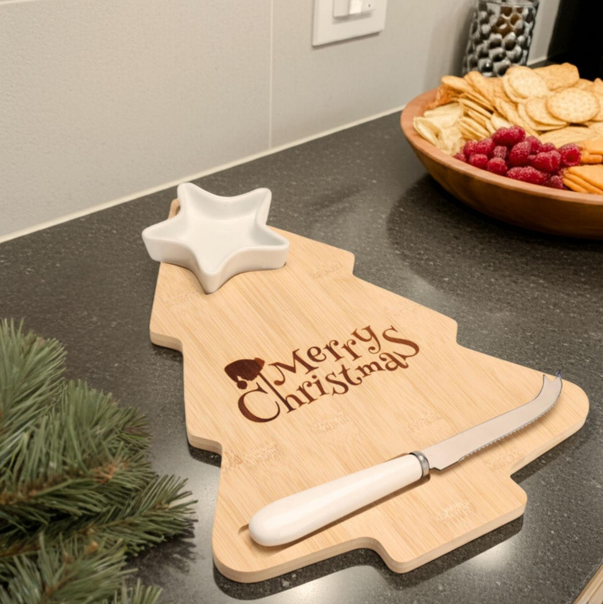 KÄSEBRETT Fiabel Tannenbaumform 3-teilig - Braun, Naturmaterialien (24/3/32cm) - Excellent Houseware