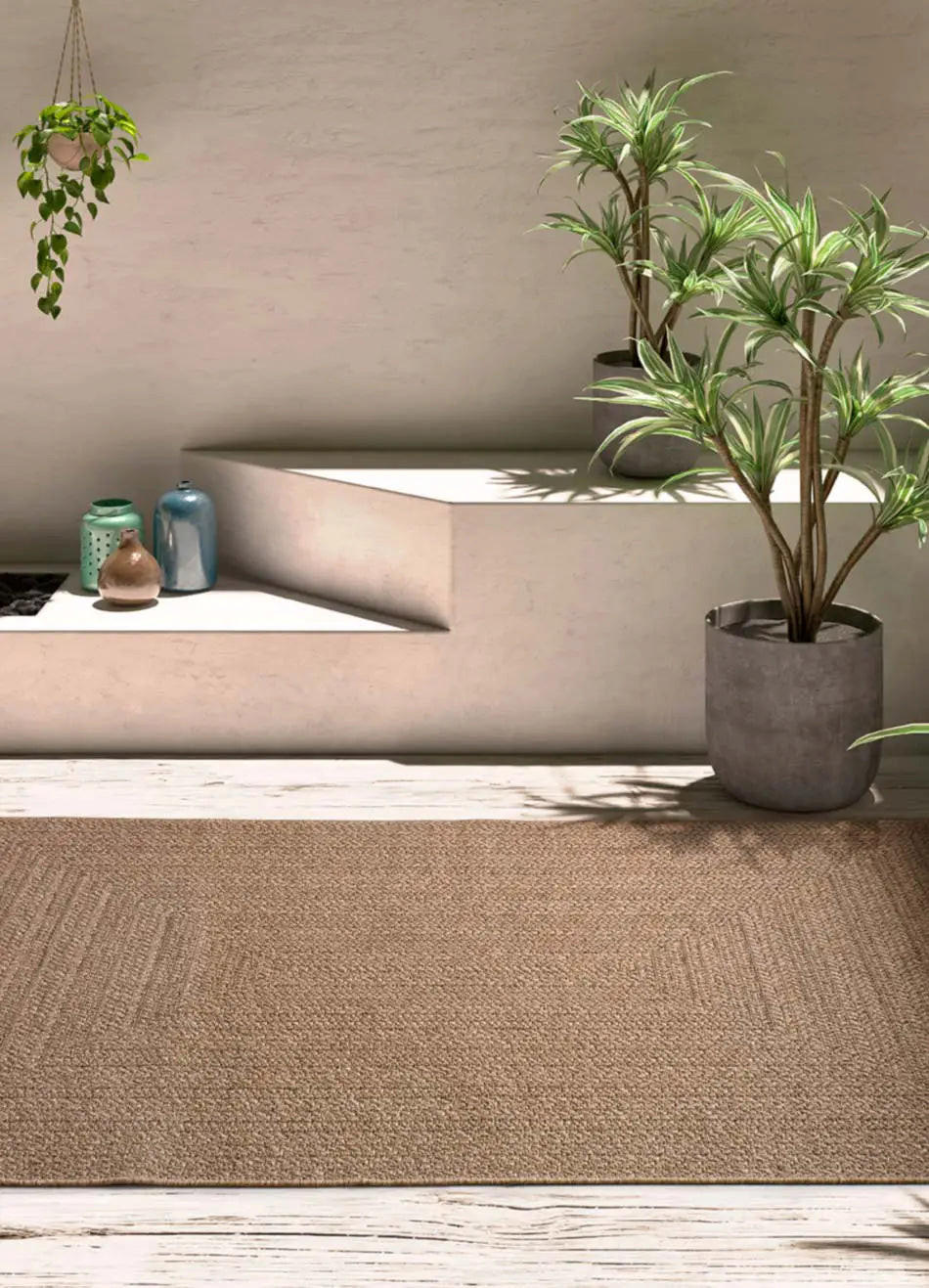 Thumbnail - Atticgo Outdoorteppich, Braun, Textil, Grafikmuster, Rechteckig, 200x290 cm, Oeko-Tex® Standard 100, antistatisch, für F...