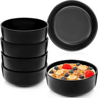 SCHALEN SET MADEIRA - 6 teilig aus Steingut - Schwarz, Keramik (16cm) - Sänger