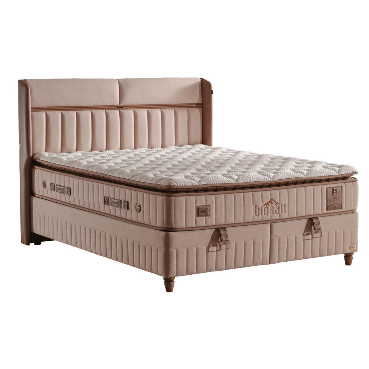 BOXBETT Biosalt Set 140x200 - Beige, Holz/Metall (140/200cm) - Bambi