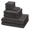 FROTTIERSET Lifestyle 8-teilig - Dunkelgrau, Textil (50/100cm) - Cawoe