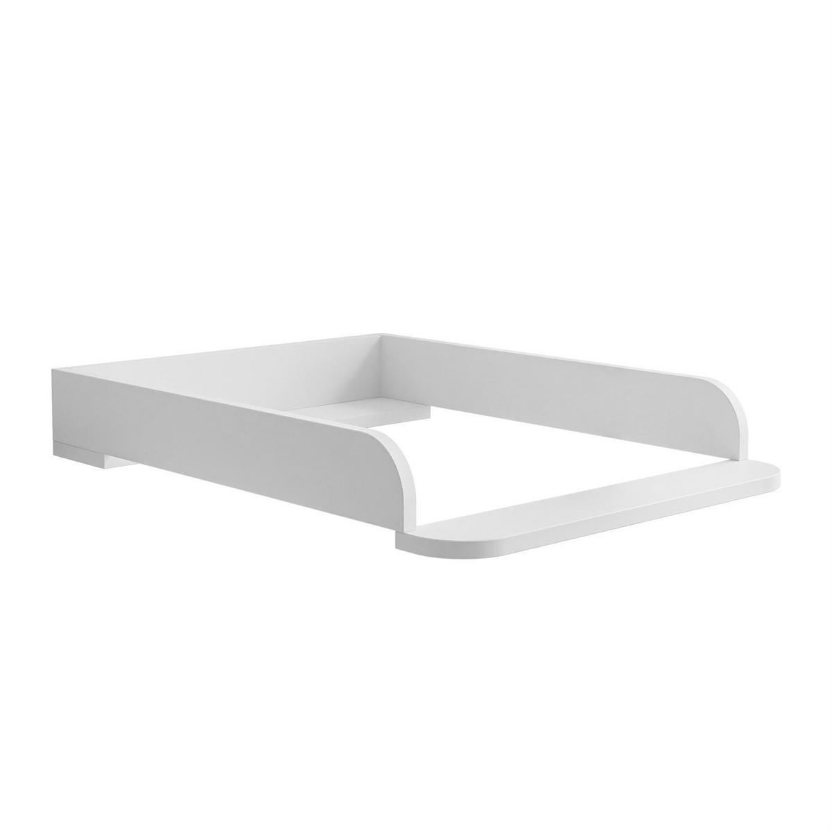 BABUSHKA Kommode mit Schubladen, mit Wickeltisch, Weiß - Weiß, Holzwerkstoff (84/91/50cm)