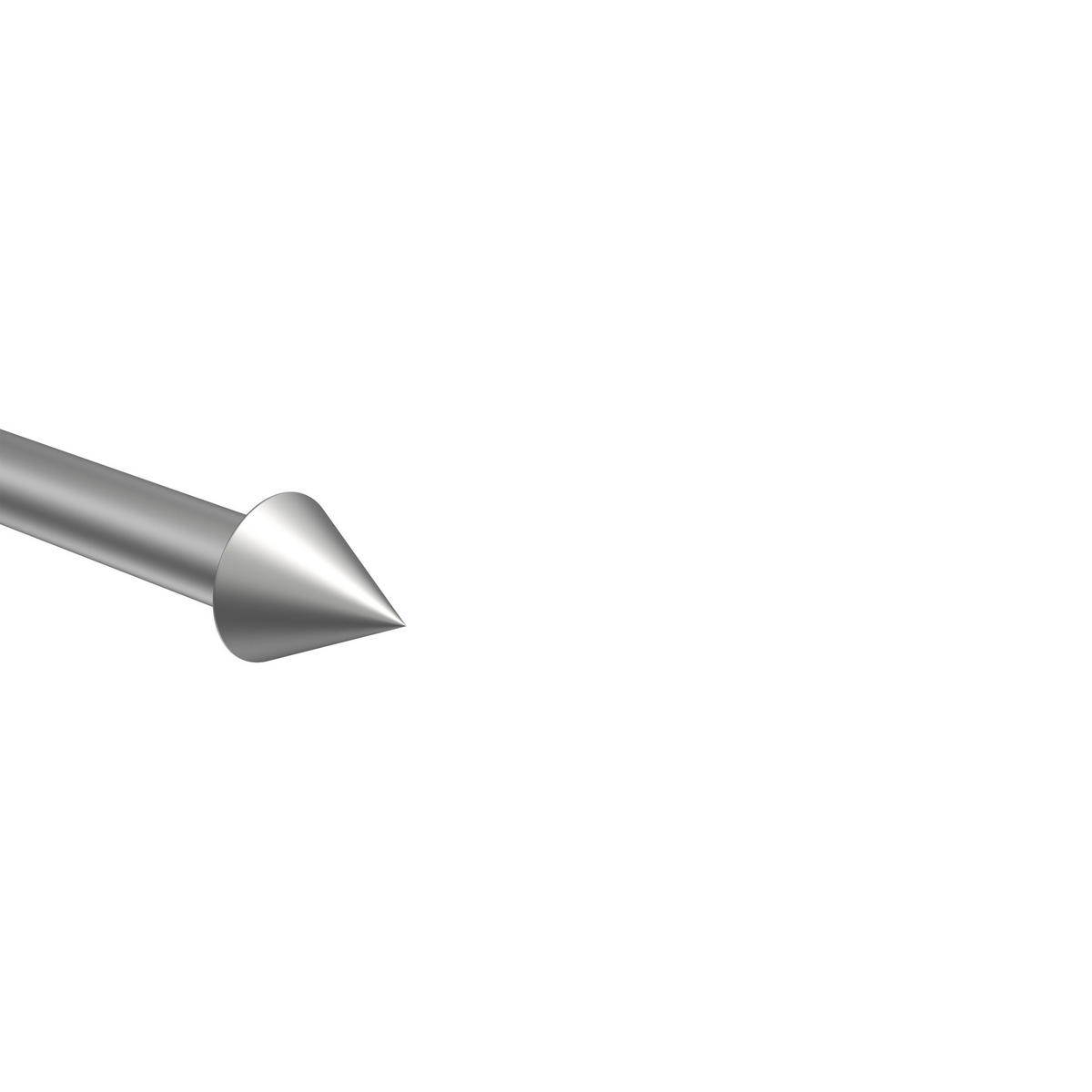 ENDSTÜCKE FÜR TELESKOP-GARDINENSTANGEN Cone 16/13 mm Ø Silbergrau, Packung 2 Stück - Silberfarben/Alufarben, Kunststoff (3/3/3cm) - INTERDECO