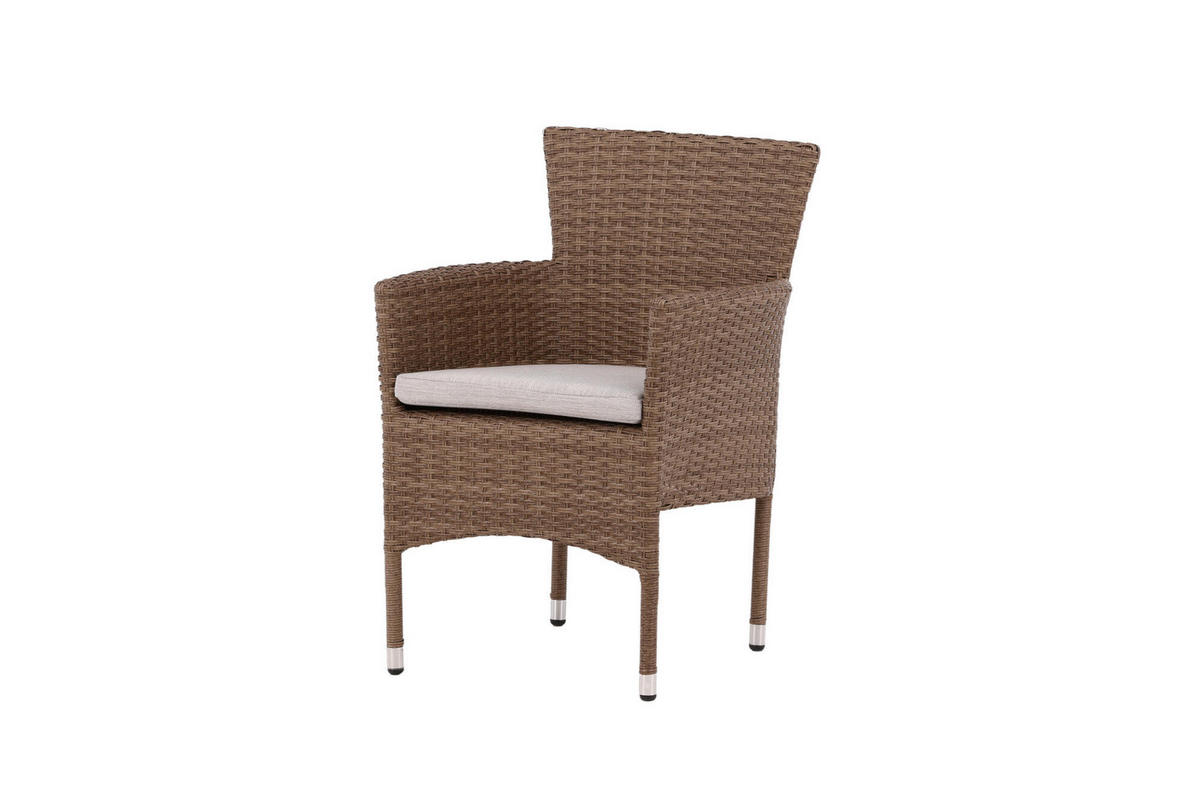 GARTENESSSTUHL MALINA Braun 58x60x86 cm - Braun, Metall (58/86/60cm) - FURNLUX