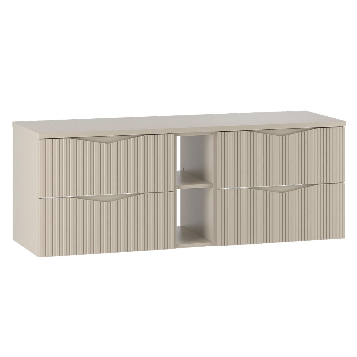 WASCHTISCHUNTERSCHRANK 140.6cm Tao Kaschmir - Beige, Holzwerkstoff (140.6/52.2/46.5cm) - Petits-meubles