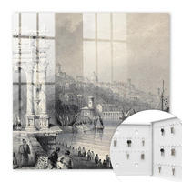 SCHLÜSSELBOX Weiß 30x30 cm – Türöffnung nach rechts - Der Trajansbogen und die Zitadelle von Ancona - Grau, Metall (30/30/5cm) - TULUP