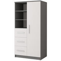 STANDREGAL Marsala 3SD 05 GRAU + WEIß - Grau, Holzwerkstoff (80/160/40cm) - Möblo