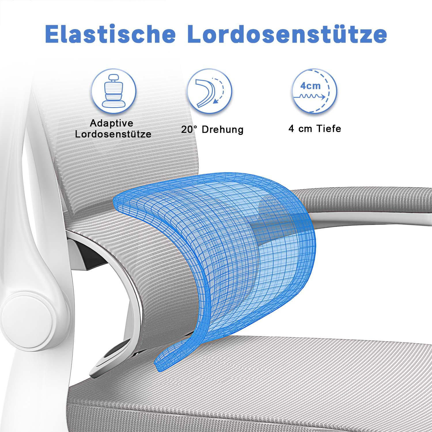 Thumbnail - Rattantree Computerstuhl, Grau, Metall, 54x127x54 cm, Arbeitszimmer, Bürostühle, Drehstühle