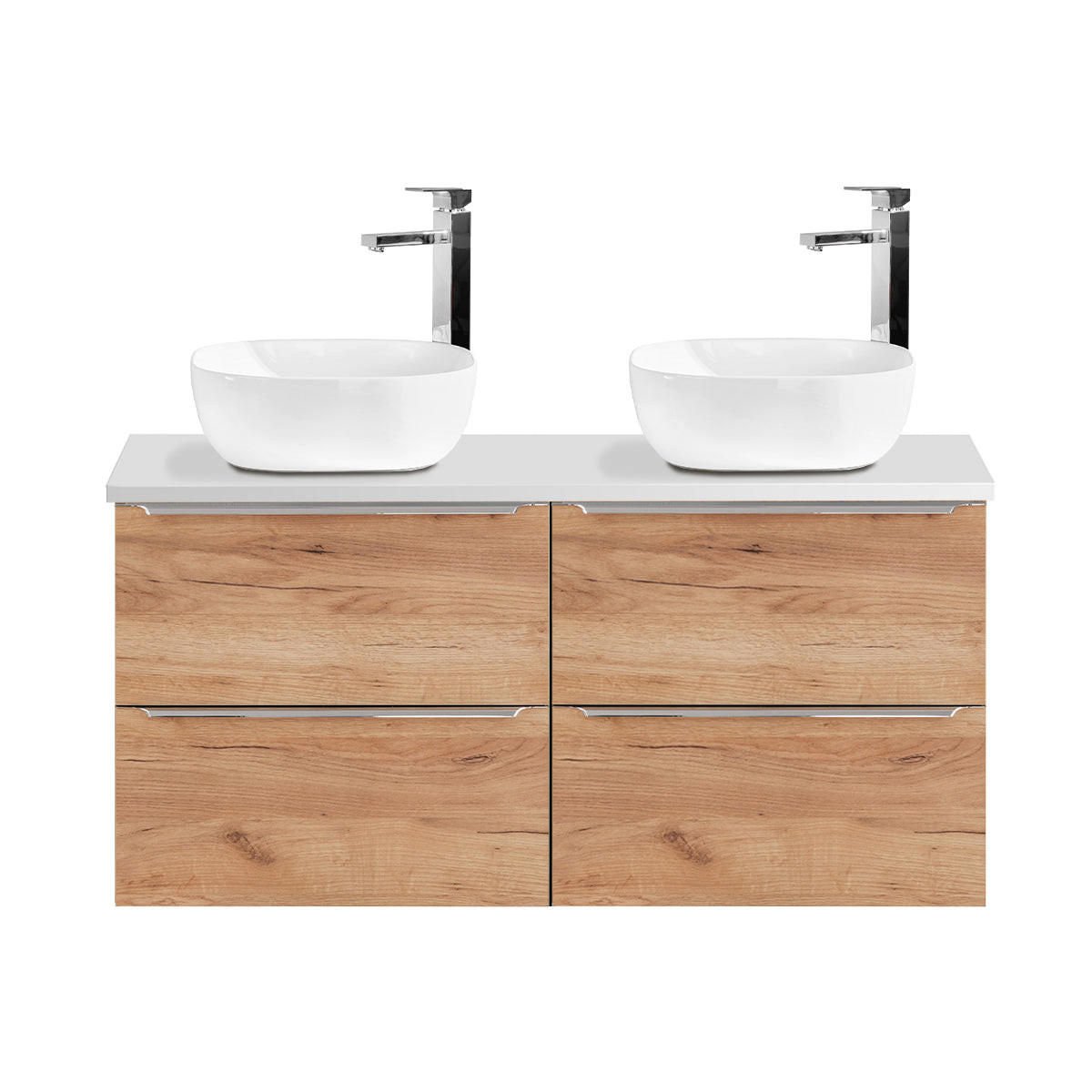 DOPPELWASCHTISCH 120.4cm April Holz - Braun, Holzwerkstoff (120.4/59/46cm) - Petits-meubles