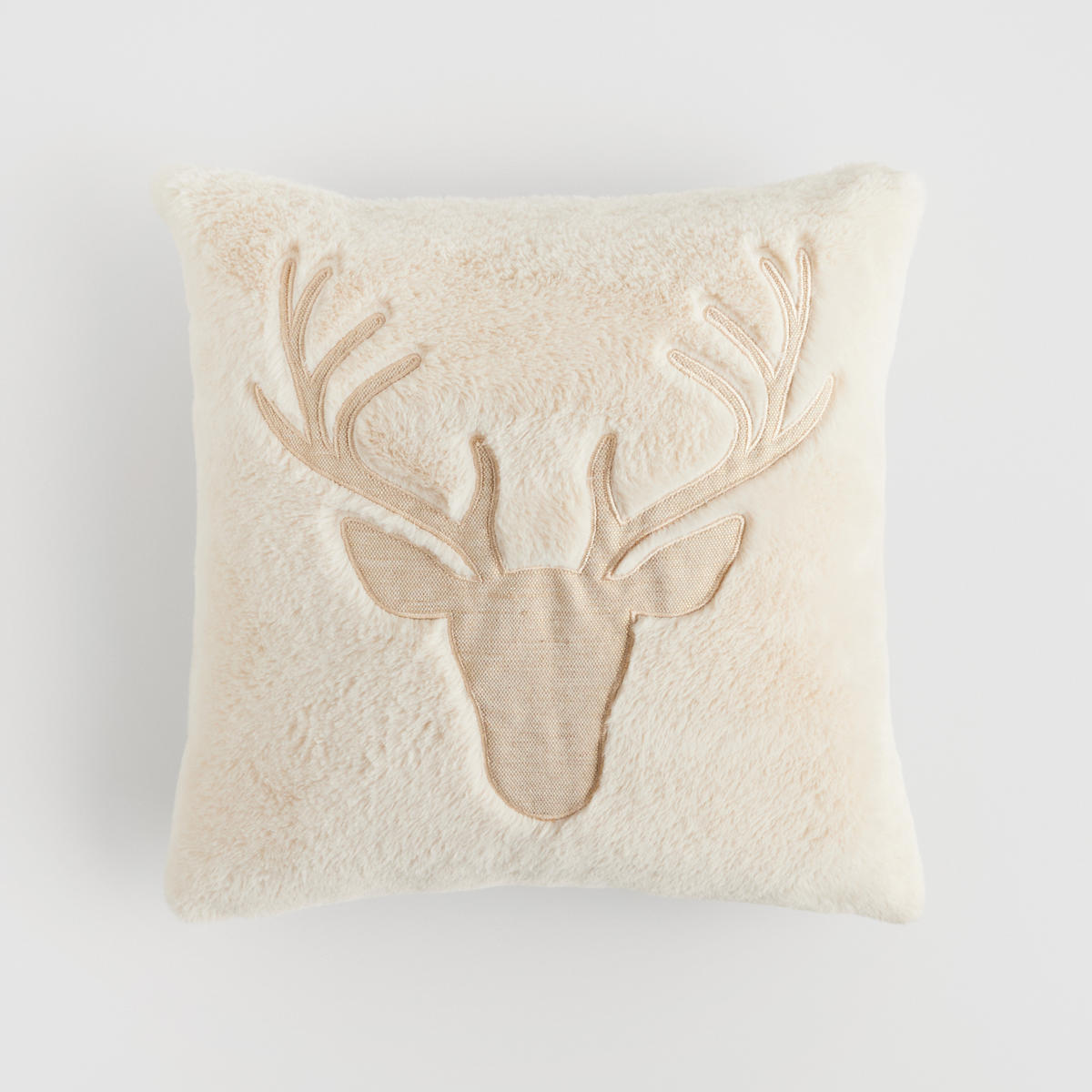 KISSENBEZUG Antleris, 45x45cm, Ecru, Weihnachten Kissenhülle, Weihnachtsdeko, Christmas, Weihnachtsmotiv Sofakissen Dekokissenbezuge - Ecru, Kunststoff (45/45cm) - home&you