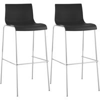 BARHOCKER Hover 2er-Set 100x43x48 cm schwarz - Schwarz, Kunststoff (43/100/48cm) - furnicato