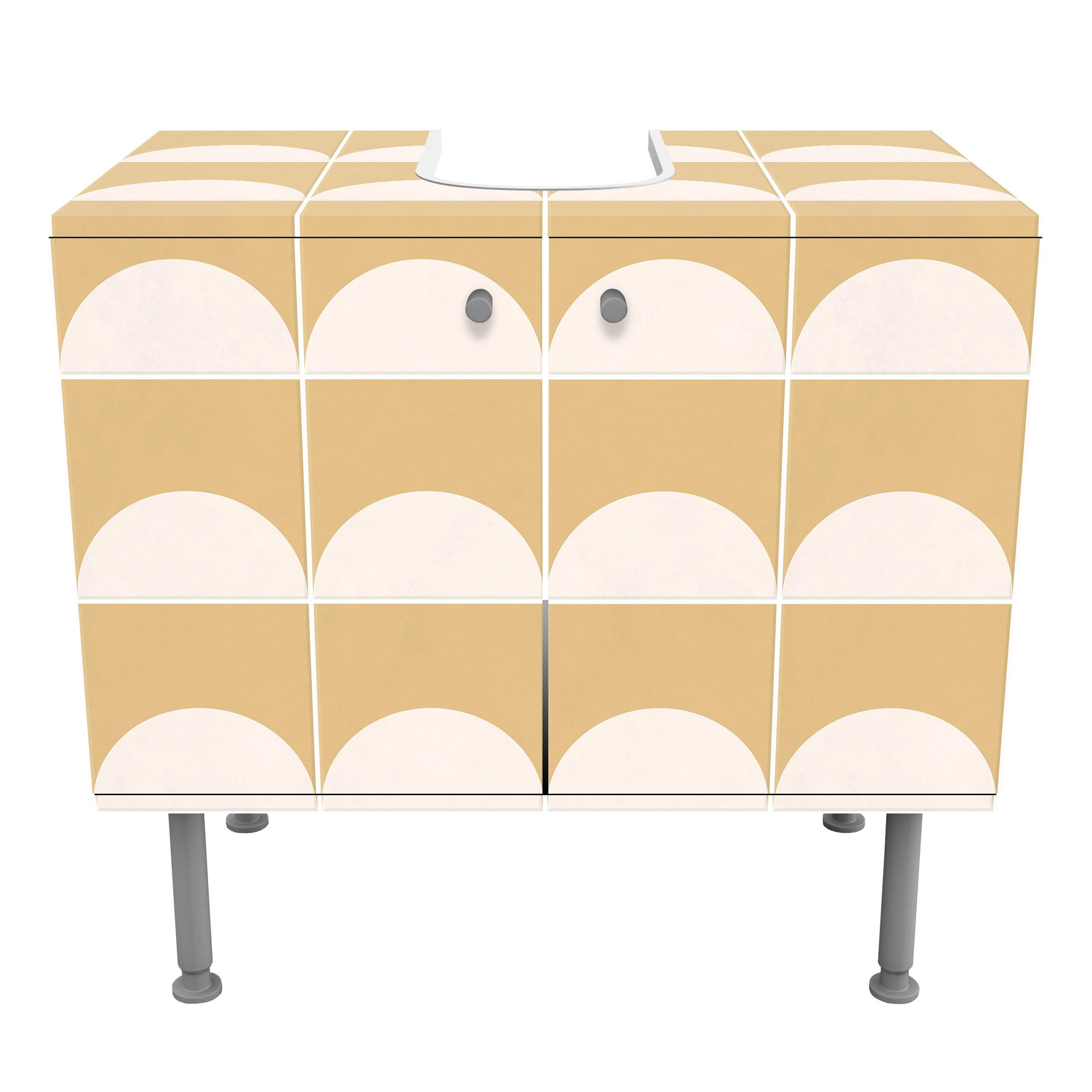Bilderwelten Waschbeckenunterschrank Gelb 60x55x35 cm