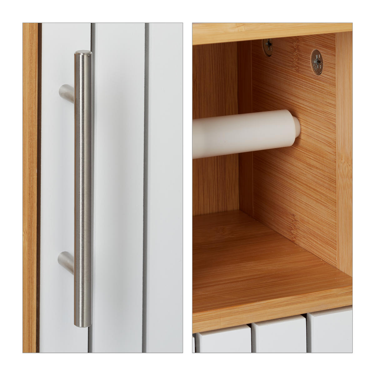 TOILETTENPAPIERHALTER - Hellbraun, Holz/Holzwerkstoff (18/71/20cm) - Relaxdays