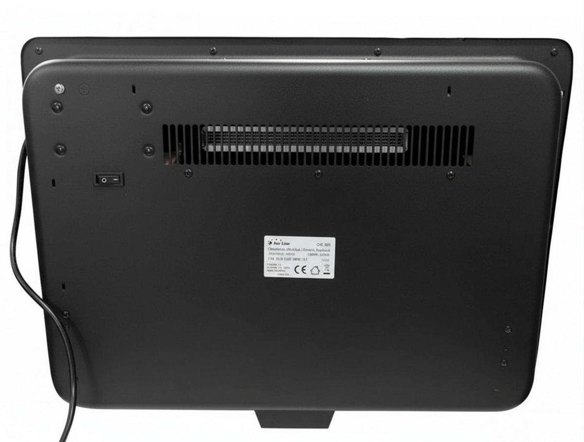 ELEKTROKAMIN Schwarz Wandmodell mit Heizung 2000 W - Schwarz, Glas (61/45/13cm) - Purline