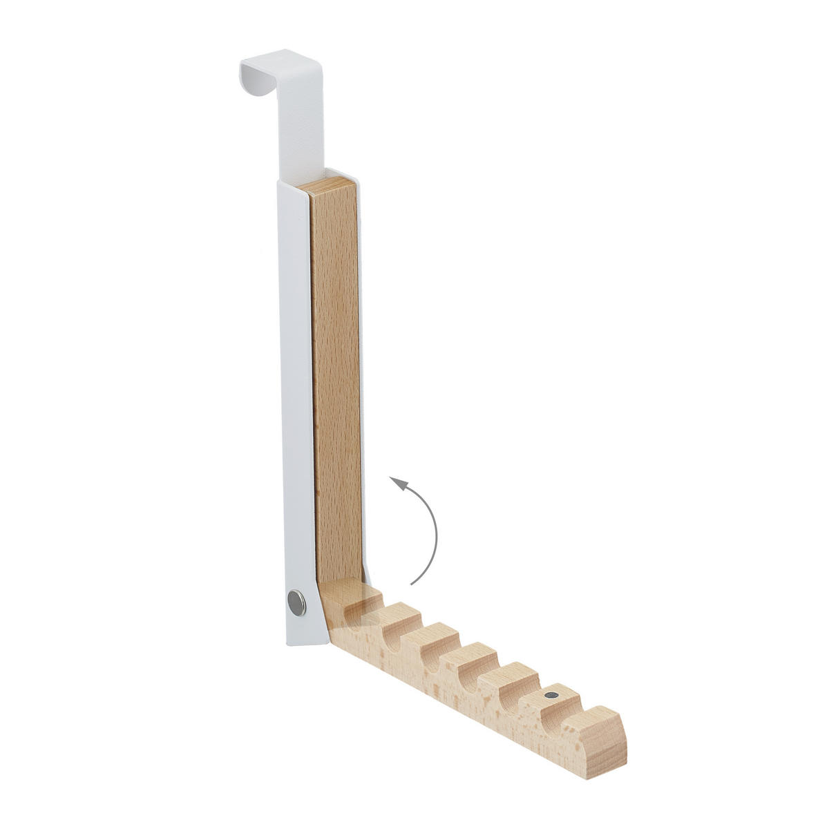 2XTÜRGARDEROBE - Weiß, Holz/Metall (2.5/21/18cm) - Relaxdays
